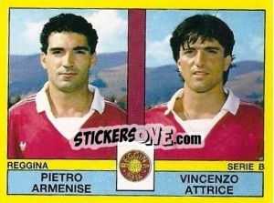 Figurina Pietro Armenise / Vincenzo Attrice - Calciatori 1988-1989 - Panini