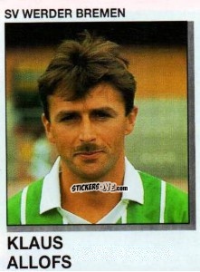 Sticker Klaus Allofs - German Football Bundesliga 1991-1992 n. 33 - Panini