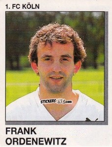 Sticker Frank Ordenewitz - German Football Bundesliga 1991-1992 n. 197 - Panini