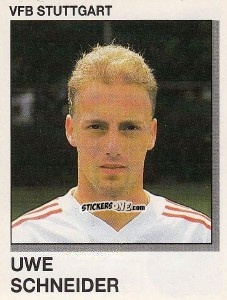 Sticker Uwe Schneider - German Football Bundesliga 1991-1992 n. 315 - Panini
