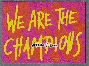Sticker We Are The Champions - German Football Bundesliga 1991-1992 n. G - Panini