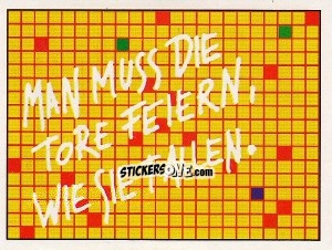 Sticker Man Muss Die Tore Feiern, Wie Sie Fallen - German Football Bundesliga 1991-1992 n. K - Panini