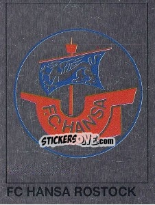 Sticker Wappen FC Hansa Rostock - German Football Bundesliga 1991-1992 - Panini