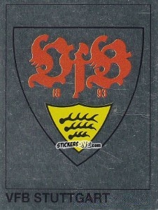Sticker Wappen VfB Stuttgart - German Football Bundesliga 1991-1992 n. W17 - Panini