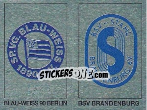 Figurina Wappen (Blau-Weiss 90 Berlin/ BSV Stahl Brandenburg) - German Football Bundesliga 1991-1992 - Panini