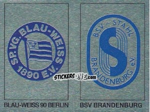 Cromo Wappen (Blau-Weiss 90 Berlin/ BSV Stahl Brandenburg) - German Football Bundesliga 1991-1992 - Panini