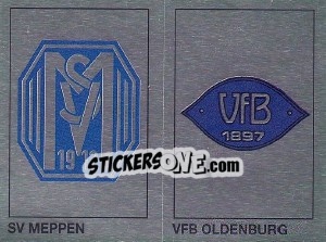 Sticker Wappen (SV Meppen/VfB Oldenburg) - German Football Bundesliga 1991-1992 - Panini