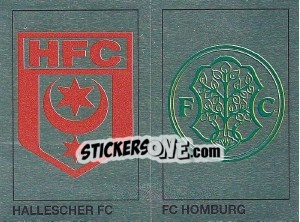 Sticker Wappen (Hallescher FC/FC Homburg) - German Football Bundesliga 1991-1992 - Panini