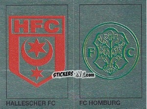 Sticker Wappen (Hallescher FC/FC Homburg) - German Football Bundesliga 1991-1992 - Panini