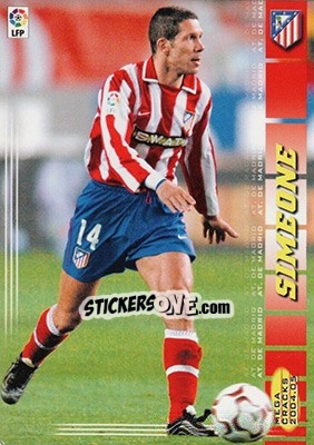 Sticker Diego Simeone - Liga 2004-2005. Megacracks n. 45 - Panini