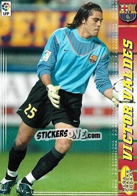 Cromo Victor Valdes - Liga 2004-2005. Megacracks - Panini