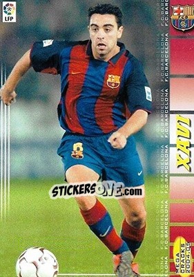 Sticker Xavi - Liga 2004-2005. Megacracks - Panini