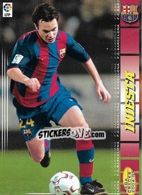 Sticker Iniesta - Liga 2004-2005. Megacracks - Panini