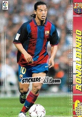 Sticker Ronaldinho - Liga 2004-2005. Megacracks n. 68 - Panini