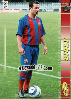 Sticker Giuly - Liga 2004-2005. Megacracks - Panini