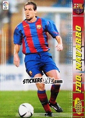 Sticker Fernando Navarro - Liga 2004-2005. Megacracks - Panini