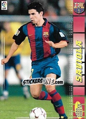 Sticker Saviola - Liga 2004-2005. Megacracks - Panini