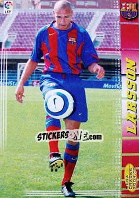 Sticker Henrik Larsson - Liga 2004-2005. Megacracks - Panini