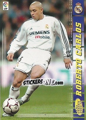 Sticker Roberto Carlos - Liga 2004-2005. Megacracks n. 171 - Panini