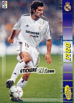Sticker Figo - Liga 2004-2005. Megacracks - Panini