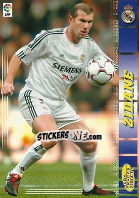 Sticker Zidane - Liga 2004-2005. Megacracks - Panini
