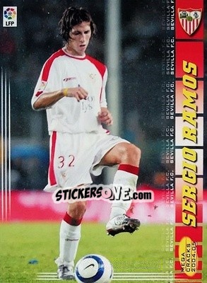 Figurina Sergio Ramos - Liga 2004-2005. Megacracks - Panini
