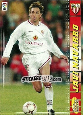 Cromo Javi Navarro - Liga 2004-2005. Megacracks - Panini