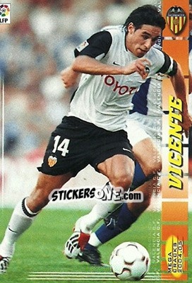 Sticker Vicente - Liga 2004-2005. Megacracks - Panini