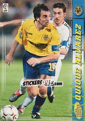 Sticker Quique Alvarez - Liga 2004-2005. Megacracks - Panini
