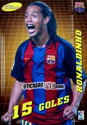 Sticker Ronaldinho - Liga 2004-2005. Megacracks n. 405 - Panini