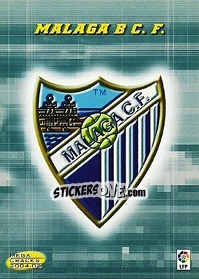 Figurina Malaga B  C.F. - Liga 2004-2005. Megacracks - Panini