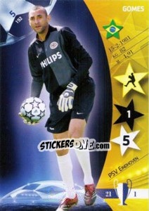 Sticker Heurelho Gomes - UEFA Champions League 2006-2007. Trading Cards Game n. 5 - Panini