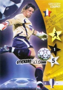 Sticker Gregory Coupet - UEFA Champions League 2006-2007. Trading Cards Game n. 6 - Panini