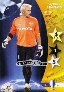 Sticker Santiago Canizares - UEFA Champions League 2006-2007. Trading Cards Game n. 7 - Panini