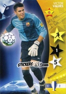 Sticker Victor Valdes - UEFA Champions League 2006-2007. Trading Cards Game n. 11 - Panini