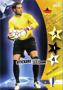 Sticker Tim Wiese - UEFA Champions League 2006-2007. Trading Cards Game n. 13 - Panini