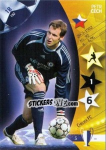 Sticker Petr Cech - UEFA Champions League 2006-2007. Trading Cards Game n. 18 - Panini
