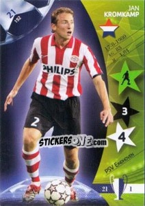 Sticker Jan Kromkamp - UEFA Champions League 2006-2007. Trading Cards Game n. 21 - Panini