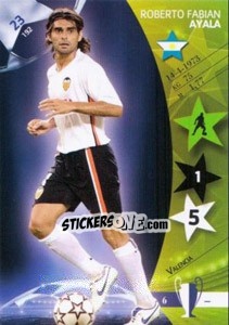 Sticker Roberto Fabian Ayala - UEFA Champions League 2006-2007. Trading Cards Game n. 23 - Panini