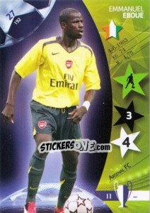 Sticker Emmanuel Eboue - UEFA Champions League 2006-2007. Trading Cards Game n. 27 - Panini