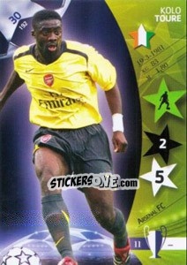 Sticker Kolo Toure - UEFA Champions League 2006-2007. Trading Cards Game n. 30 - Panini