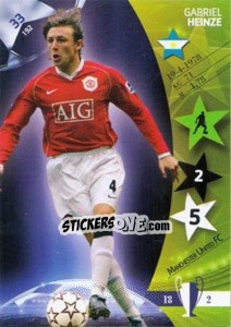 Sticker Gabriel Heinze - UEFA Champions League 2006-2007. Trading Cards Game n. 33 - Panini