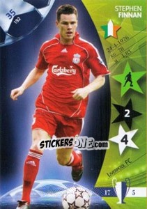 Sticker Steve Finnan - UEFA Champions League 2006-2007. Trading Cards Game n. 35 - Panini