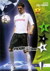 Sticker Asier del Horno - UEFA Champions League 2006-2007. Trading Cards Game n. 39 - Panini