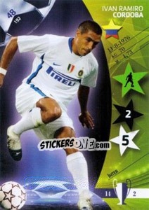 Sticker Ivan Ramiro Cordoba - UEFA Champions League 2006-2007. Trading Cards Game n. 48 - Panini