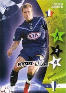 Sticker Franck Jurietti - UEFA Champions League 2006-2007. Trading Cards Game n. 51 - Panini