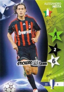 Sticker Alessandro Nesta - UEFA Champions League 2006-2007. Trading Cards Game n. 54 - Panini