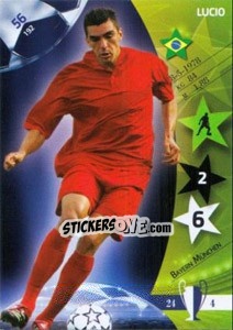 Sticker Lucio - UEFA Champions League 2006-2007. Trading Cards Game n. 56 - Panini