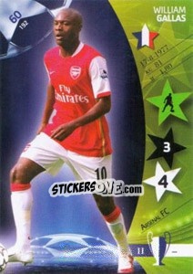 Sticker William Gallas - UEFA Champions League 2006-2007. Trading Cards Game n. 60 - Panini