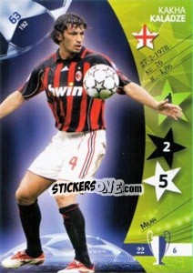 Sticker Kakha Kaladze - UEFA Champions League 2006-2007. Trading Cards Game - Panini